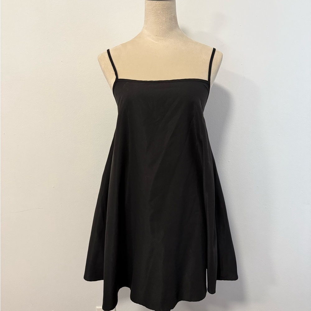 SHEIN Black Mini Dress with Spaghetti Straps